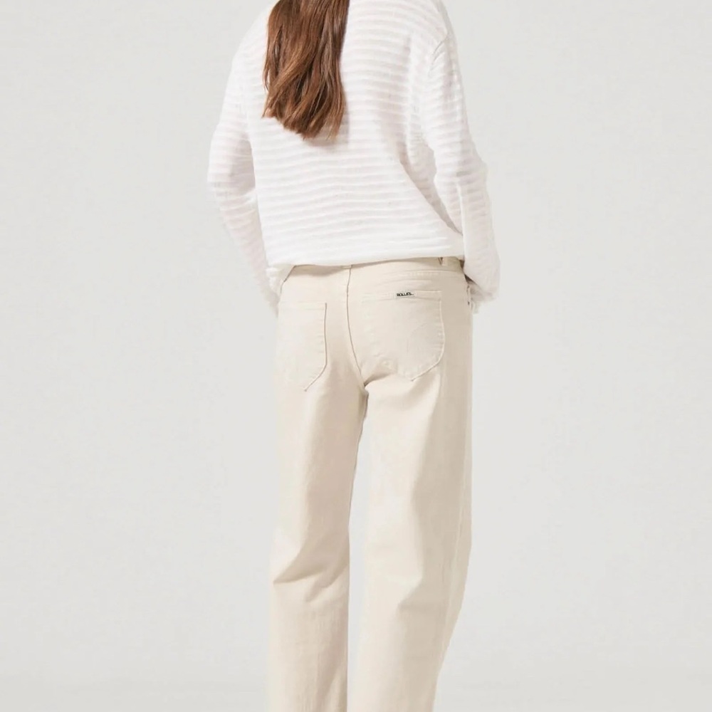 ROLLAS Heidi Low Salt Tab Rolla's Cream Boyfriend Jeans - Picture 4 of 4